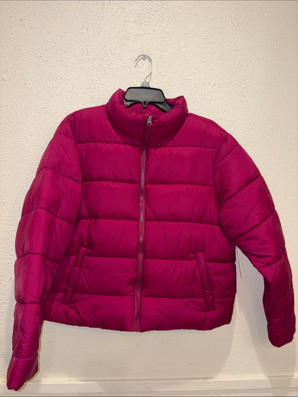 Time and Tru Fuchsia Puffer Jacket
